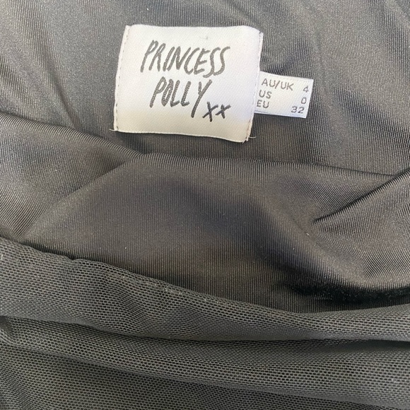 *USED Princess Polly Charvi Mini Dress Black Size 0 - Picture 3 of 4